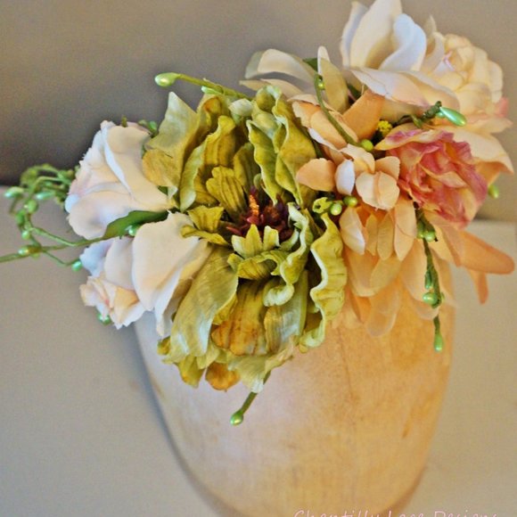 New Spring Rose Flower Hair Crown Wreath - Picture 6 of 6